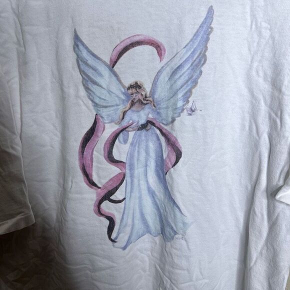 Vintage 90s Angel Fairy Lounge Shirt OS Single Stitch - Picture 2 of 4